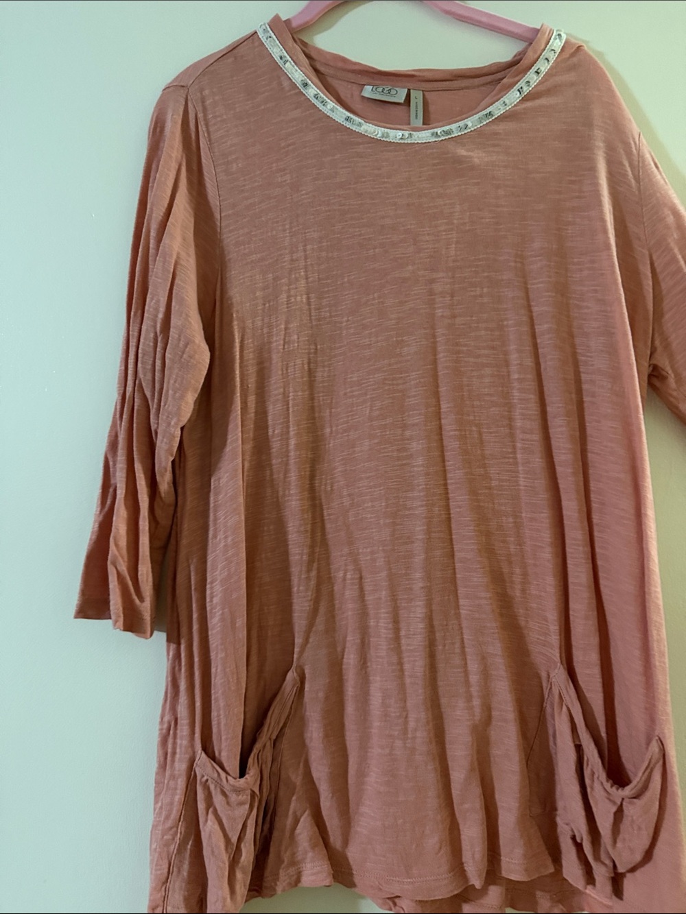 LOGO by Lori Goldstein Dusty Rose Tunic Top